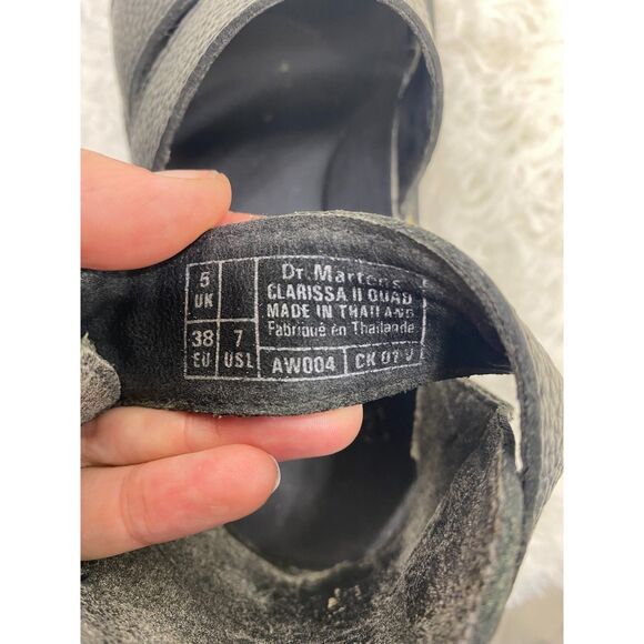 Dr Martens Clarissa Quad Black Leather Platform Sandals UK5 Us7 - Picture 6 of 8